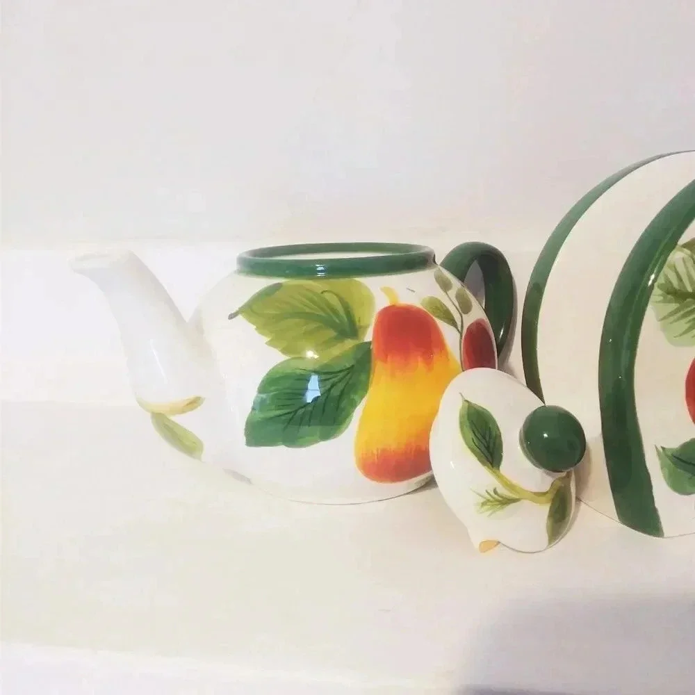 Sakura Fruit‎ Tea Coffee Pot & Napkin Holder Set